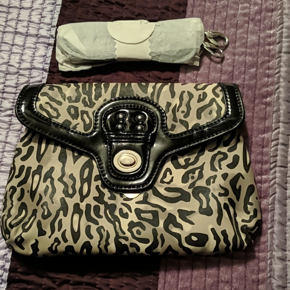 Animal print clutch
